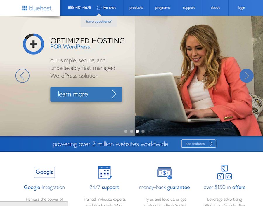BlueHost - После